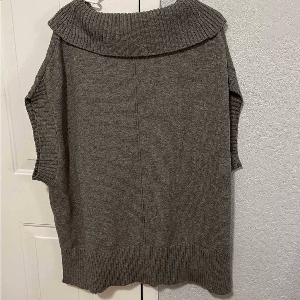 Anthropologie Moth gray sleeveless oversized cowl neck poncho sweater - Picture 6 of 6